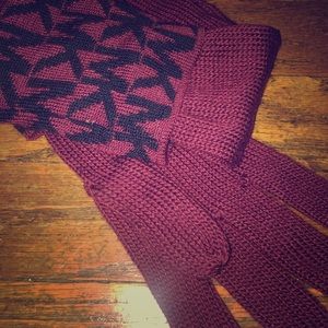 Monogram Burgundy Michael Kors Gloves